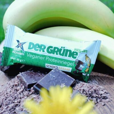 „Der Grüne“ – Veganer Proteinriegel – Schoko-Banane